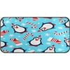 GZHJMY Kitchen Rugs,Penguins Candy Cane and Snowflakes Non Slip Washable Cushioned Carpets Polyester AntiFatigue Comfort Porch Floor Mat Christmas Decoration 39×20 in