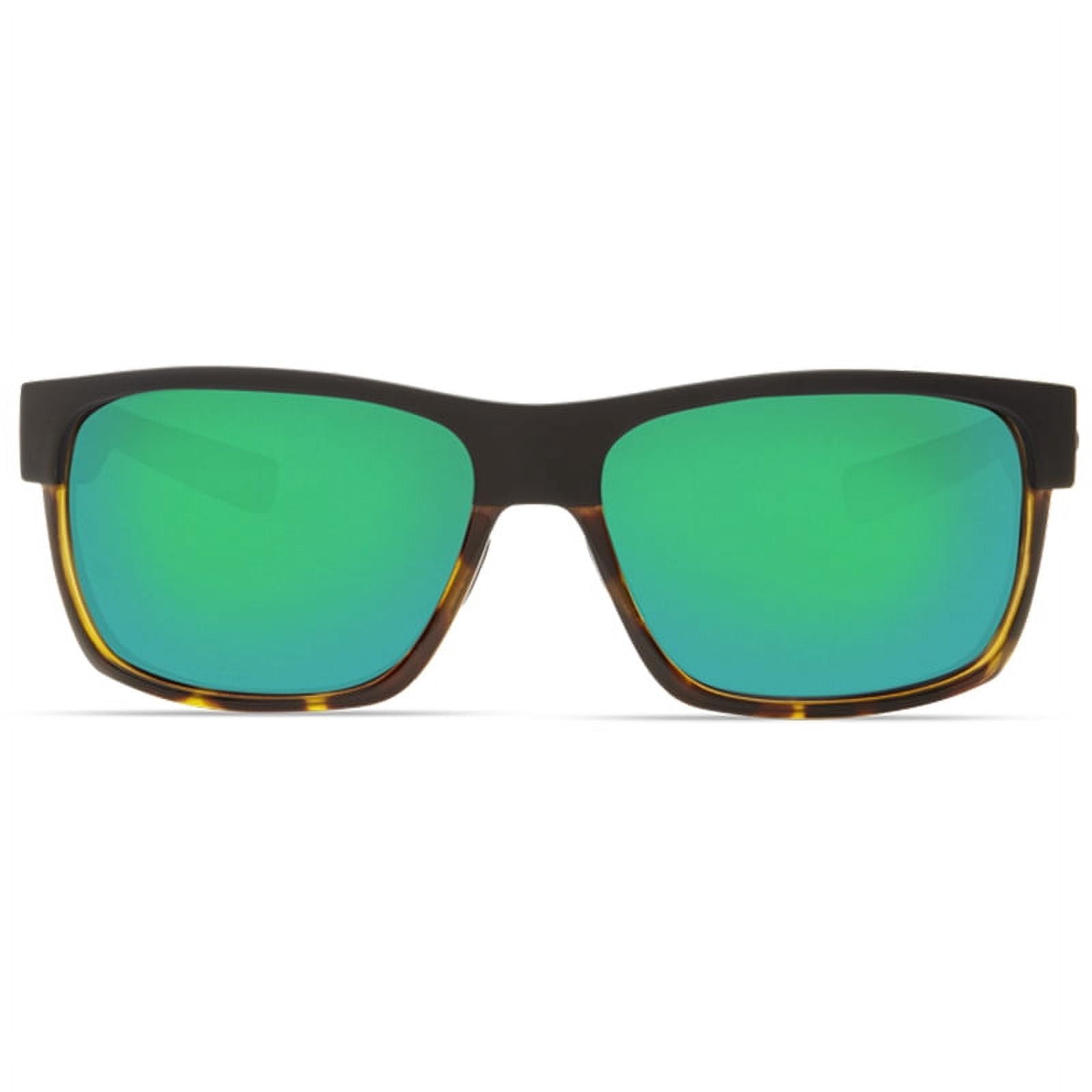 Costa Halfmoon Sunglasses - Black / Tortoise / Green Mirror - 580G 
