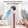 thumbnail image 2 of 42 Inches Bladeless Tower Fan with Remote for Bedroom,90°Oscillation Standing Floor Fans that Blow Cold Air with 9H Timer & Child Lock,Ultra Quiet Small Cooling Fans for Office - Black, 2 of 7