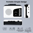 thumbnail image 3 of Reproductor portátil de casetes Reshow Walkman con altavoz blanco, 3 of 8