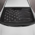 thumbnail image 2 of Parasol para parabrisas Motor Trend, bandera vintage de EE. UU., tamaño mediano, 2 of 7
