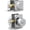 Polished Chrome, variant on Mega Handles | Laura Entry Knob and Deadbolt Combo | Satin Nickel