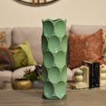 thumbnail image 2 of Urban Trends Collection 24417 Ceramic Round Cylindrical Vase With Dimpled Sides, Large - Green, 2 of 2