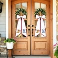 thumbnail image 4 of Deeceymbur Rural Style Patriotic Wreath Sash Stripe Bow Ornament for Home Holiday Decor, 4 of 6
