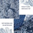 thumbnail image 6 of Dintszyayue Navy Quilt Set Queen Size,3Pcs Bohemian Bedding Set Lightweight Paisley Adult(90"x 96"), 6 of 6