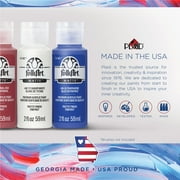 FolkArt Multi-Surface Acrylic Craft Paint, Satin Finish, Cardinal Red, 2 fl oz
