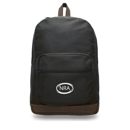 NRA National Rifle Association Backpack with Leather Bottom Accents, (Best Rifle For Women)