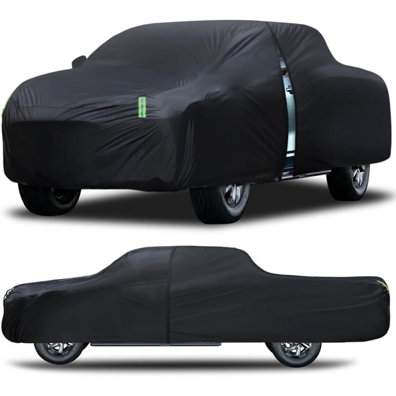 Car Cover Waterproof All Weather Full Outdoor Pickup Truck Cover Rain UV Protection, Size T2 Universal Fit for Ford F150 Chevy Silverado Dodge Ram 1500. (Fit Truck Length 221 to 228 inch)