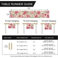 thumbnail image 2 of Spring Summer Watercolor Flower Table Runner, Pink Peony Floral Kitchen Dining Table Decor, Seasonal Burlap Home Decoration Indoor Outdoor Party Supply 13 x 72 Inches, 2 of 6