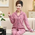 thumbnail image 1 of REDHOTYPE Mode Maman Pyjamas Femmes Manches Longues Coton Cardigan Homewear Automne Hiver Costume, 1 of 2