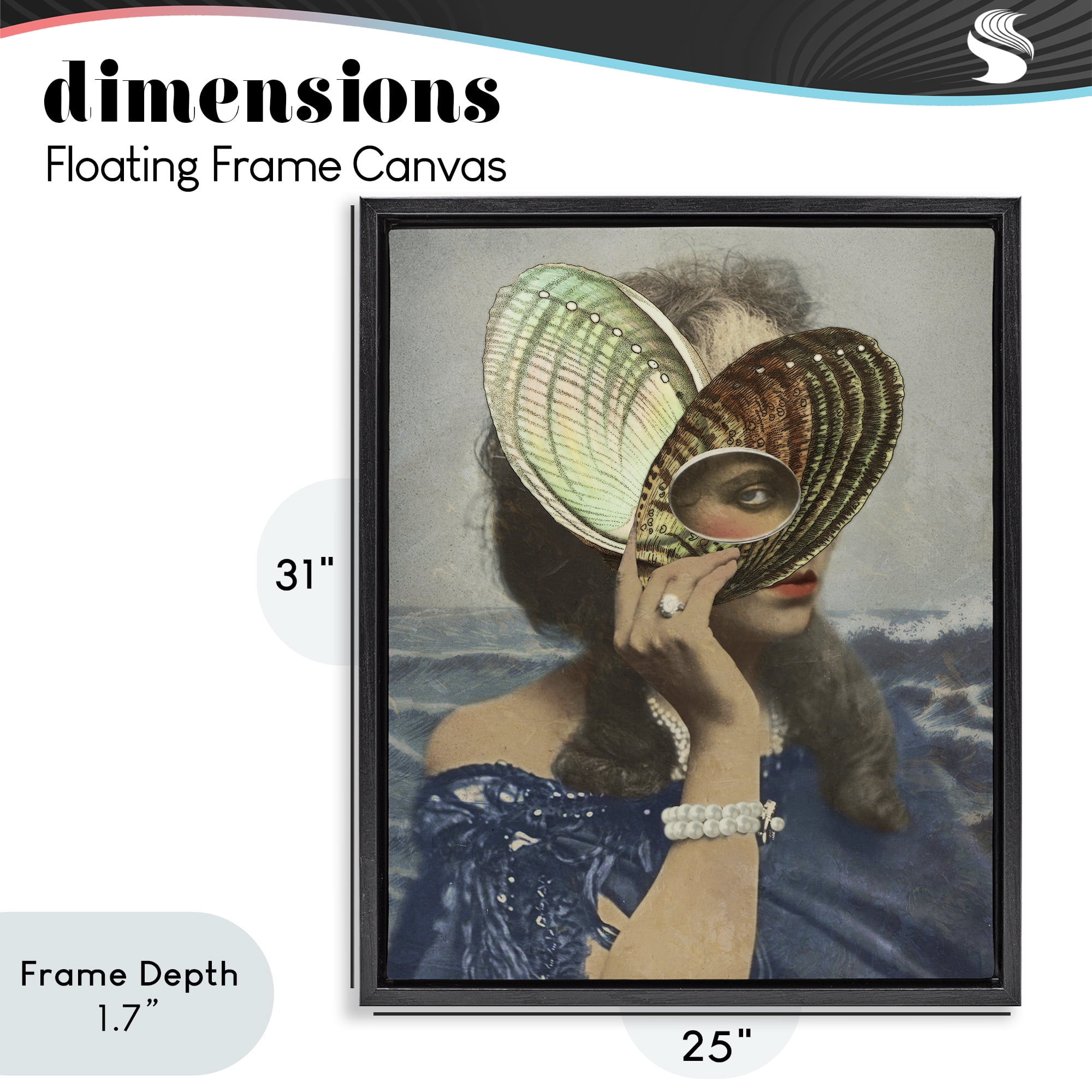 Stupell Industries Portrait of Naturalist Black Framed Floater Canvas Wall Art, design by Victoria Barnes