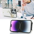 thumbnail image 4 of Crossbody for iPhone 13 Pro Max Phone Case for Women, Wallet Case with Credit Card Holder Shoulder Strap & Wrist Lanyard Shockproof Purse Back Flip 360 Ring Holder Kickstand Case,White, 4 of 9