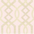 thumbnail image 1 of Abstract Butter Yellow, Pink Trellis Wallpaper Roll, 1 of 2
