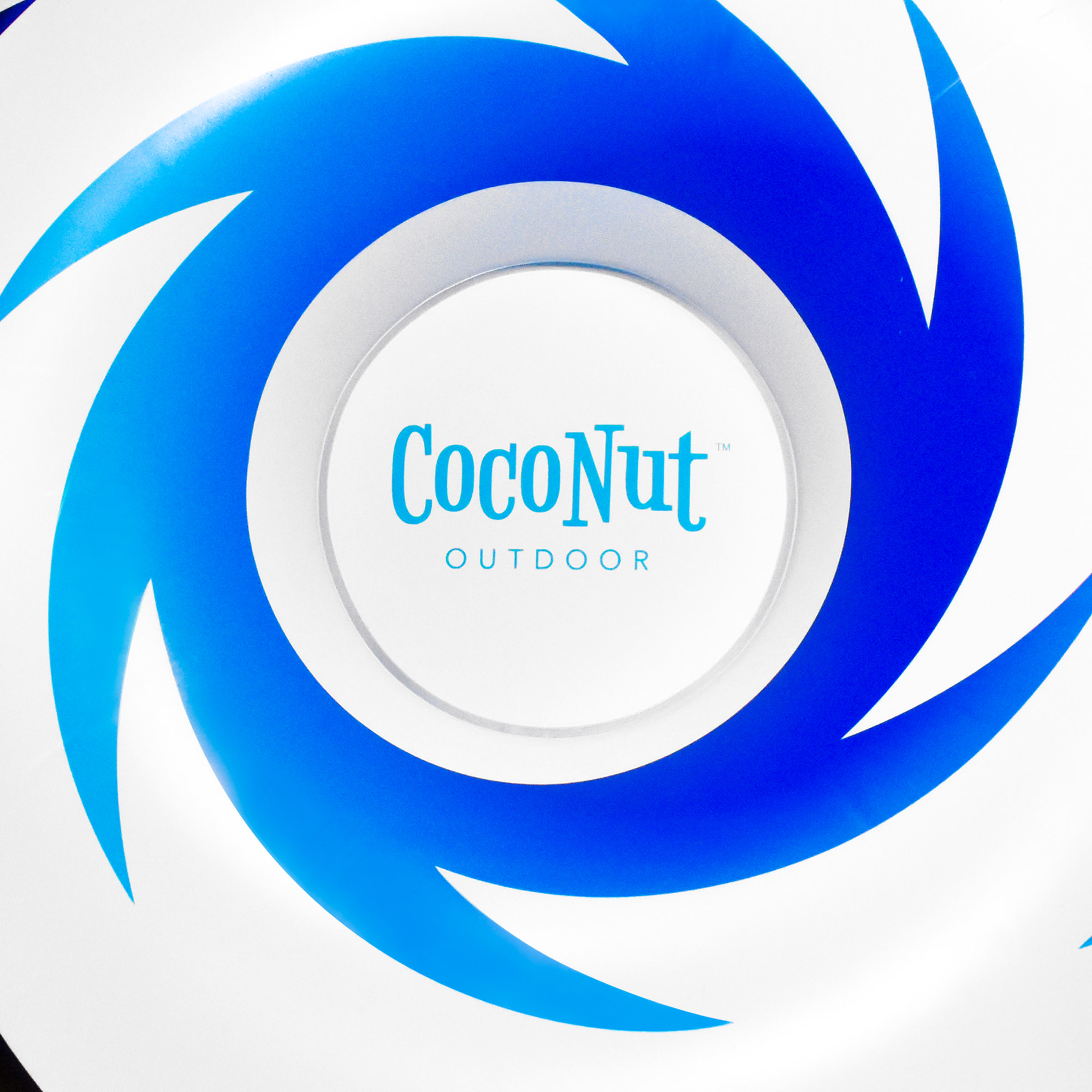 CocoNut Outdoor: Ice Blue Polar Vortex - 48" Jumbo Snow Tube, Inflatable Ring, Winter Sled, Cold Resistant PVC, 200lb Cap, Kids-Teens-Adults 8+
