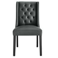 thumbnail image 6 of Modway Baronet Button Tufted Vegan Leather Dining Chair in Gray, 6 of 8