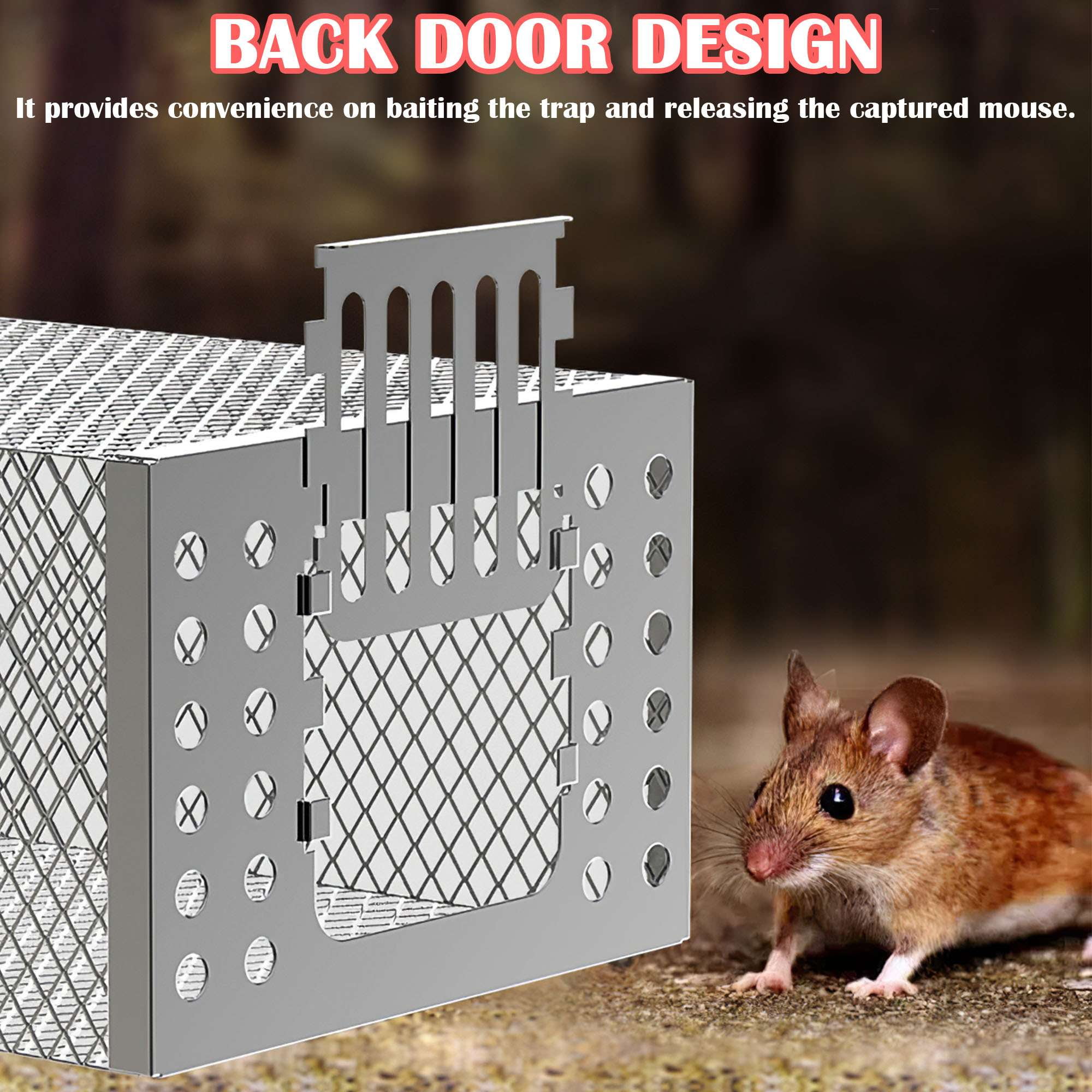Deago Automatic Continuous Rat Trap Cage – Humane Live Mouse & Rodent Catcher for Indoor & Outdoor Use