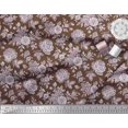 thumbnail image 3 of Soimoi Georgette Viscose Fabric Leaves & Floral Artistic Fabric Prints by Yard 42 Inch Wide, 3 of 3