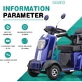 thumbnail image 3 of Arshin 400lbs Heavy Duty Mobility Scooters for Seniors,All Terrain 500W Electric Powered Wheelchair Device for Travel,Handicap Scooter,Bariatric Mobility Scooter(Blue), 3 of 10