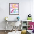 thumbnail image 2 of Moon Rainbow in Clouds Brown Framed Floater Canvas Wall Art, design by Jesse Keith, 2 of 10