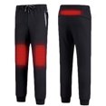 thumbnail image 1 of Pantalones cálidos con carga USB y calefacción, felpa, 3 áreas para invierno (6XL), color negro Pantalones calefactores cálidos, 1 of 9