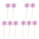 thumbnail image 1 of 10 Uds Cupcake Topper de Nieve Pastel Brillo Brillante Figurita Decoración Cumpleaños Boda Rosado BLESIY Selecciones De La Magdalena De La Navidad, 1 of 8