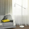 thumbnail image 3 of All the Rages LF1030-WHT Elegant Designs Pivot Arm Floor Lamp with Glass Shade, White, 3 of 4