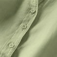 thumbnail image 6 of TKLPEHG Womens Tops 3/4 Length Sleeve Tshirts Summer Dressy Casual V Neck Button Shirts Comfy Loose Fashion Womens Clothes (Green,XL), 6 of 6