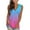 Sky Blue, variant on ZQGJB Ombre Tank Tops for Women Trendy Workout Summer Sleeveless Tie Dye Gradient Print V Neck Camisole Vest Loose Flowy Comfy Tunic Blouse Black XL