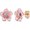 *New Pink, variant on Pink Flower Earrings for Women, 925 Silver Plating Stud Earrings, Cute Plumeria Earrings For Women, Cherry Blossom Hypoallergenic Stud