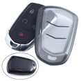 thumbnail image 3 of CENL Clear Smart Car Key Fob Cover Case Holder For Cadillac XT4 XT5 XT6, 3 of 8