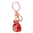 thumbnail image 3 of Key Purse Pendant, Rhinestone Fortune Bag Key Chain Chinese Style Sparkling Pendant Red  For Friend For Graduation, 3 of 8