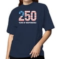 thumbnail image 2 of Smartprints 250 Years of Independence USA Women's T-shirt, Navy, S, 2 of 3