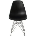 thumbnail image 6 of Mid-Century Modern Style Plastic DSW Shell Dining Chair with Metal Legs, White, 6 of 7