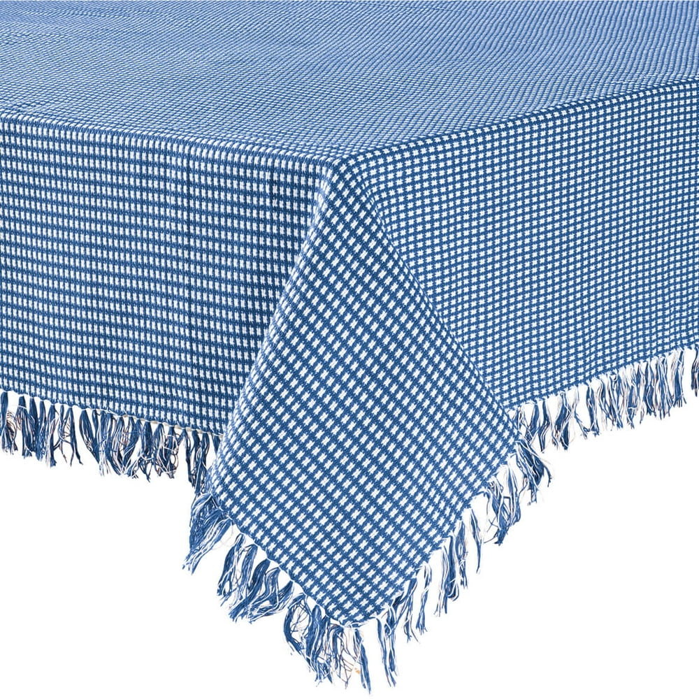 Homespun Woven Tablecloth52" x 70" OblongNavy Blue