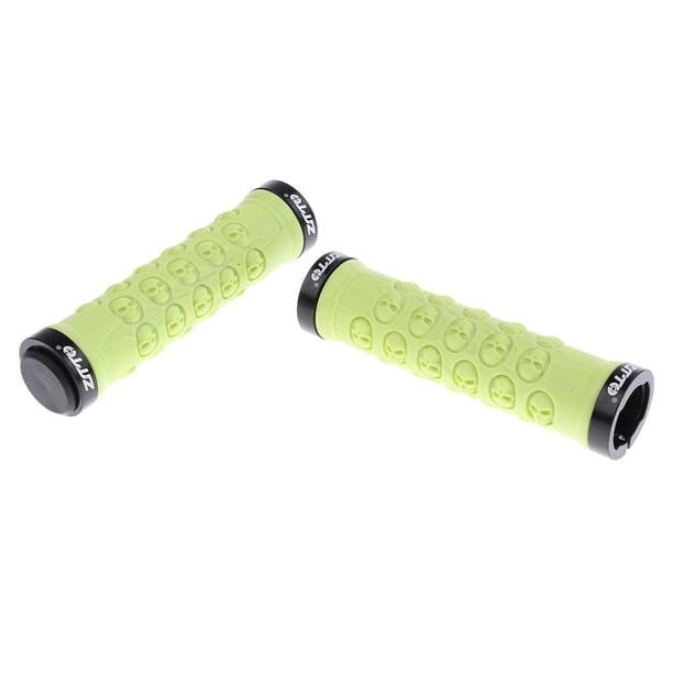 1 par de empuñaduras de piñón fijo para bicicleta kusrkot blandas verde