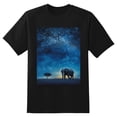 thumbnail image 2 of Plus Size Shirt for Women Oversized Black Tops for Women Short Sleeves Shirt for Women Elephant And Sky T Shirt Crewneck Shirt for Women M, 2 of 5