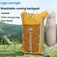 thumbnail image 2 of Yellow Lightweight Foldable Running Backpack - Water-Resistant Nylon Outdoor Sports Bag with Reflective Strips, Breathable Mesh Back, Hydration Bladder Compatible, Multi-Pocket Storage for Marathon,, 2 of 7