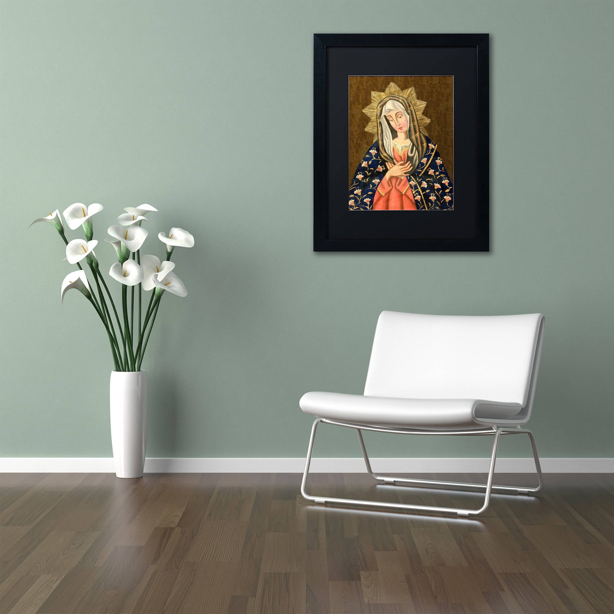 Trademark Fine Art "The Virgin II" Canvas Art by Masters Fine Art, Black Matte, Black Frame