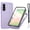 Purple, variant on COAROVER Magnetic Case for Samsung Galaxy A57 with Built-in Screen Protector and Adjustable Wrist Strap,Full-Body Shockproof Matte Back Cover,Black