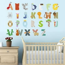 UPKOCH abc Stickers for Kids Nursery Room Decor Matte Vinyl Educational 1Pack