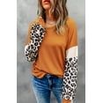 thumbnail image 5 of Plusashion Chic Leopard Sequin Patchwork Top - Trendy Long Sleeve V-Neck for Women, 5 of 8