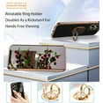 thumbnail image 7 of Compatible with Xiaomi Redmi Note 12 4G Case for Women Men Cute Redmi Note 12 4G Phone Case Shockproof with Luxury Plating Gold Edge Kickstand Protective Cases Cover (Black), 7 of 7