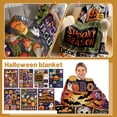 thumbnail image 6 of Halloween Quilt Pumpkin Throw Blanket Thanksgiving Throw Blanket Fall Blankets and Throws Soft Flannel Patchwork Cover for Sofa Couch Bed Living Room Seasonal Holiday Festival Decor Gift 59.1*51.2in, 6 of 6