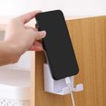 thumbnail image 3 of 2pcs Wall Mounted Holder Mobile Phone Charging Rack Storage Box Container (White), 3 of 8