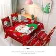 thumbnail image 4 of Paño de mesa con temática navideña Fiesta en casa Cubierta de mesa de comedor Mantel estampado Adorno navideño, Rojo, Papá Noel kenally HA8994-05B, 4 of 6