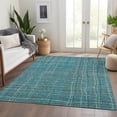 thumbnail image 6 of Addison Rugs Mayfield Premium Machine Washable Transitional Stripes Teal Rectangle Rug, 9' x 12', 6 of 6