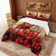 thumbnail image 3 of Erosebridal 3D Horse Queen Comforter Set, Red Blossoms Bedding Comforter Set, 3 of 6
