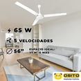 thumbnail image 5 of Ventilador Industrial De Techo Myvent 56 PuLG 65w Blanco, 5 of 5