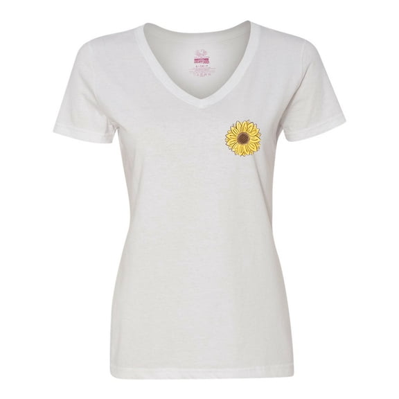 Inktastic Pocket Full of Sunshine Sunflower Women's V-Neck T-Shirt