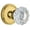 Lifetime Brass, variant on Grandeur 822723 Georgetown Solid Brass Rose Passage Knob Set - Grey